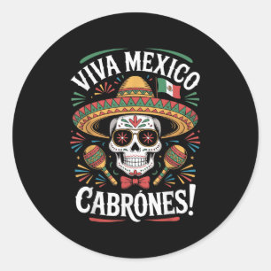 Adesivo Dia da Independência Viva México Cabrones Homens M