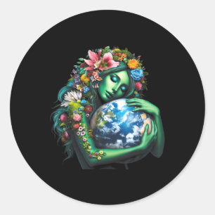 Adesivo Dia da Mãe Verde Gaia Salva Nossa Mulher Planeta
