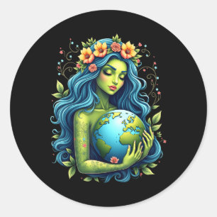 Adesivo Dia da Mãe Verde Gaia Salva Nossa Mulher Planeta