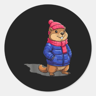 Adesivo Dia da Marmota Sombra Engraçado Aniversário do Dia
