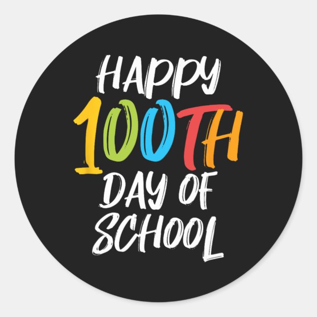 Adesivo Dia Da Professora Meninas Meninas Feliz 100 Da (Frente)