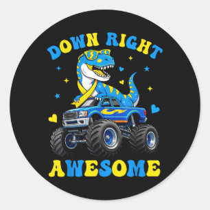 Adesivo Dia da Síndrome de Down do Mundo Dino Incrível