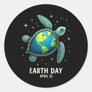 Adesivo Dia da Terra 2025 Restaurar a Tartaruga do Mar Ter