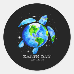 Adesivo Dia da Terra 2025 Restaurar a Tartaruga do Mar Ter