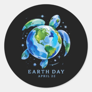 Adesivo Dia da Terra 2025 Restaurar a Tartaruga do Mar Ter