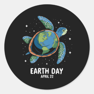 Adesivo Dia da Terra 2025 Restaurar a Tartaruga do Mar Ter