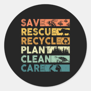 Adesivo Dia da Terra 2025 Salvem Abelhas Salvando Animais
