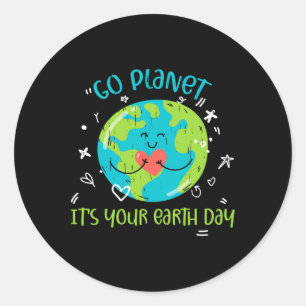 Adesivo Dia da Terra 22 de abril Ir Planeta Seu Dia da Ter