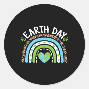 Adesivo Dia da Terra, Bonito, Planeta Arco-Íris Natureza,