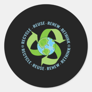 Adesivo Dia Da Terra Chamada De Ativismo Por Favor Recicla
