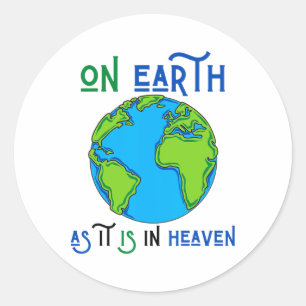 Adesivo Dia Da Terra Como Está No Planeta De Deus Do Céu L