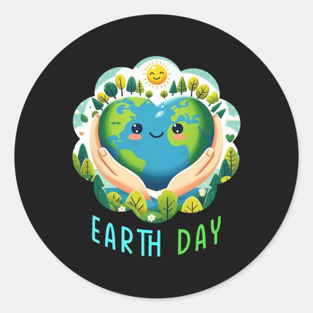 Adesivo Dia da Terra Cura Dia da Terra (Frente)