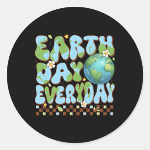 Adesivo Dia Da Terra Da Groovy 2025 Todos Os Dias Para Pro