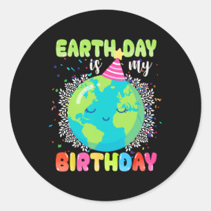 Adesivo Dia da Terra É Meu Aniversário 22 de abril, Aniver