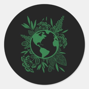 Adesivo Dia da Terra em Paz Verde