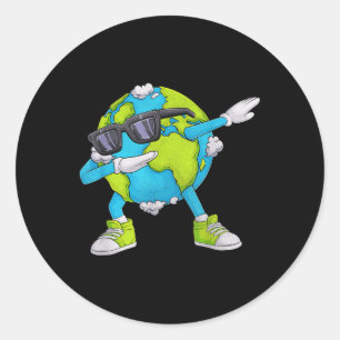 Adesivo Dia da Terra Engraçado Dab Dabbing Earth Day Desig
