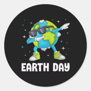 Adesivo Dia da Terra Engraçado Dab Dabbing Earth Day Desig