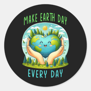 Adesivo Dia da Terra Faz da Terra o Dia da Terra Cura Todo