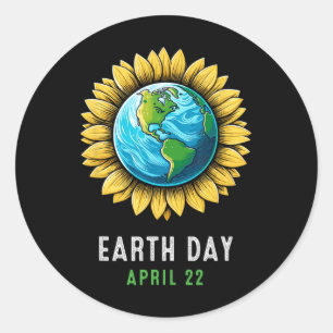 Adesivo Dia da Terra Feliz Dia da Terra Girassol Terra Cri