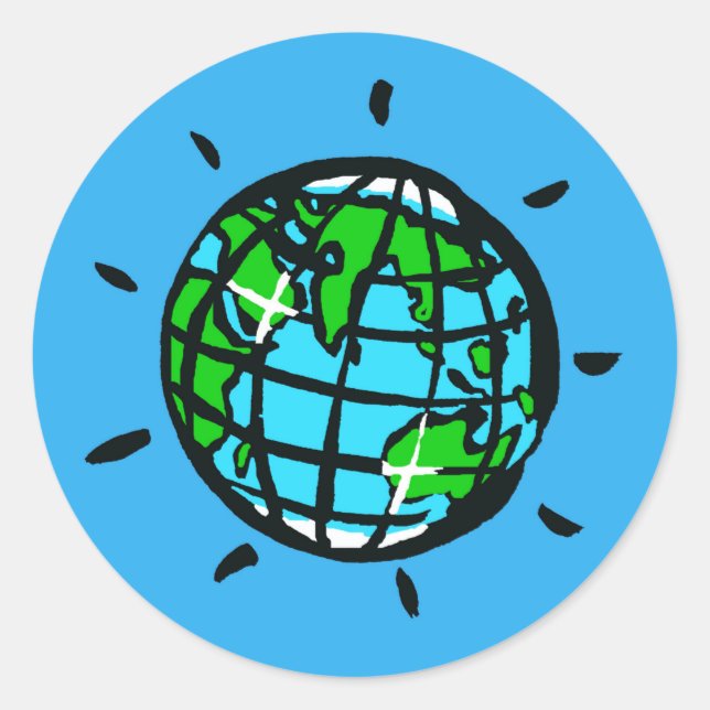 Adesivo Dia da Terra - Planeta Terra - Conservação - Ecolo (Frente)