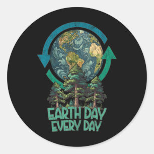 Adesivo Dia da Terra Plantam Mais Árvores Todos Os Dias Vi