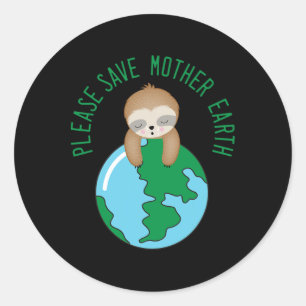 Adesivo Dia da Terra Por Favor Salve A Mãe Terra Chorando