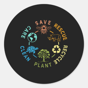 Adesivo Dia da Terra Salvar Abelhas Salvando Animais Recic