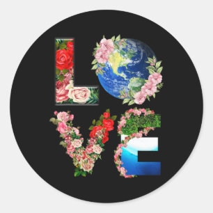 Adesivo Dia da Terra - Salvar o Amor no Mundo