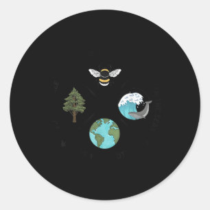 Adesivo Dia da Terra Salve As Abelhas Plantam Mais Árvores