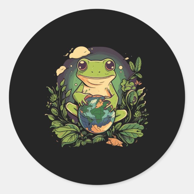Adesivo Dia da Terra sapo (Frente)