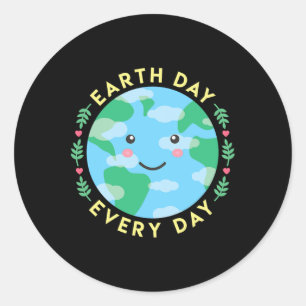 Adesivo Dia da Terra Todos Os Dias Ama O Meio Ambiente Cuj