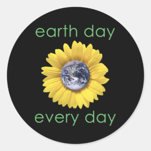 Adesivo Dia da Terra todos os dias - Flor Verde do Ambient