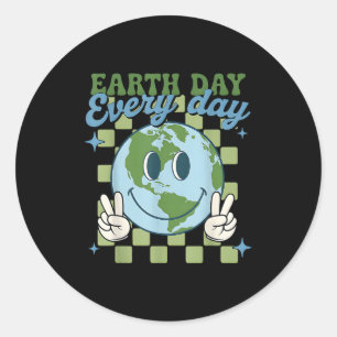 Adesivo Dia da Terra todos os dias hippie engraçado aniver