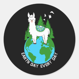 Adesivo Dia da Terra Todos os dias Llama Legal Pro Environ