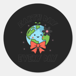 Adesivo Dia da Terra Todos os Dias Planeta Engraçada Globe