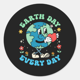 Adesivo Dia da Terra Todos os Dias Planeta Fofo Feliz Dia