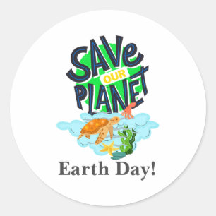 Adesivo Dia da Terra Todos os Dias Vá Verde Salve o Nosso