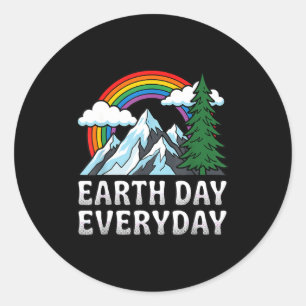 Adesivo Dia da Terra Vintage Todos os Dias Montanha Arco-í