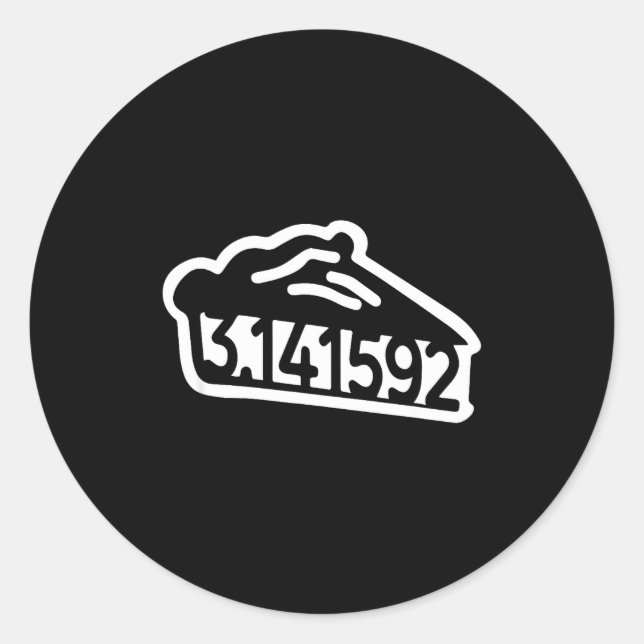 Adesivo Dia da torta 3.14 piada engraçada de matemática ne (Frente)