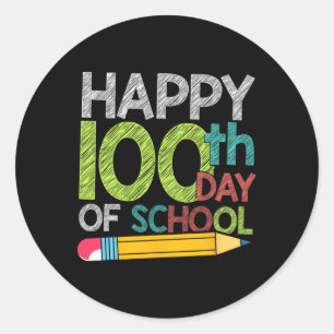 Adesivo Dia Dando Presente Aos Estudantes Felizes 100 Dias