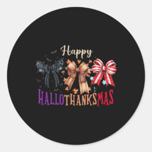 Adesivo Dia das Bruxas Ação de Graças Feliz Hallothanksmas
