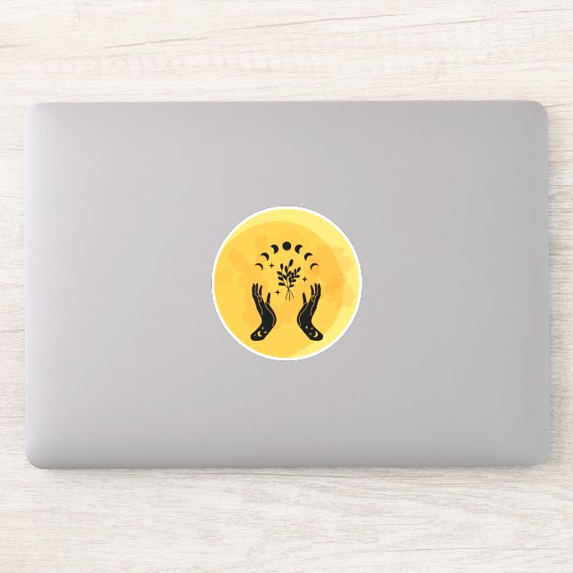 Adesivo Dia das Bruxas da Mão da Fortune Teller (Computador)