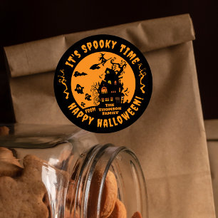 Adesivo Dia das Bruxas de Casas Negra Negra-Laranja Vibran