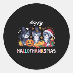 Adesivo Dia das Bruxas de Natal de Hallothanksmas