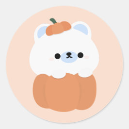 Adesivo Dia das Bruxas do Urso Polar Bonito