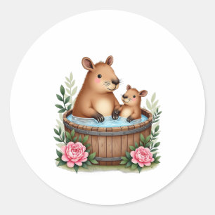 Adesivo Dia das Mães Capivara Mãe Banheira de Hidromassage