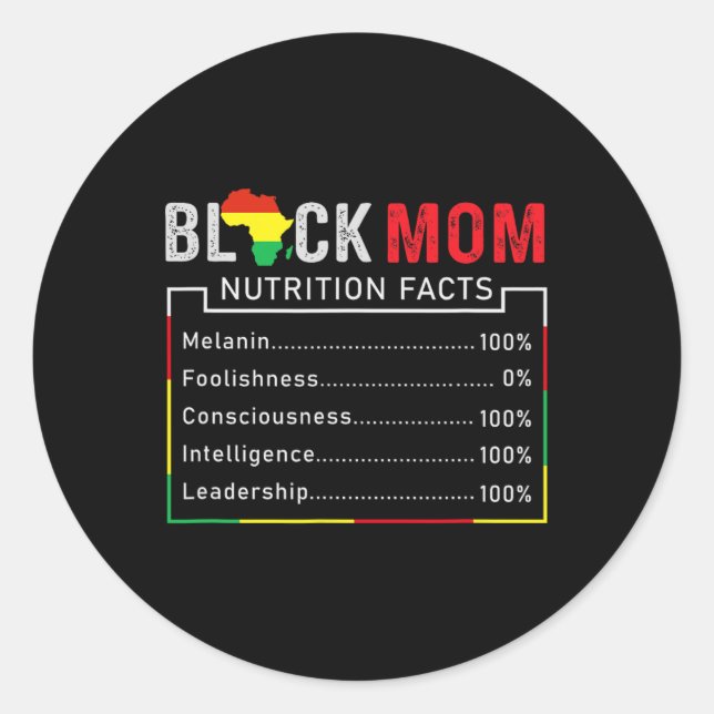 Adesivo Dia das Mães da História Negra Melanina Afro-Ameri (Frente)