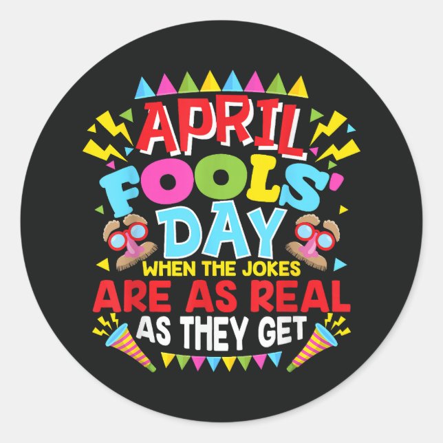Adesivo Dia das Mentiras de Abril (Frente)