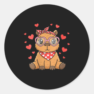 Adesivo Dia das Mulheres Capivara Dia dos Namorados Menina