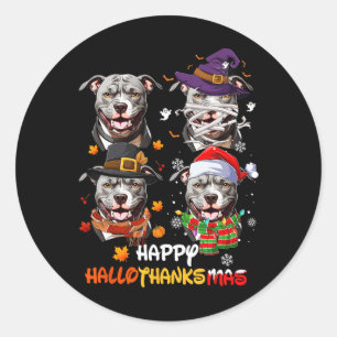 Adesivo Dia de Ação de Graças do Dia das Bruxas do Cachorr